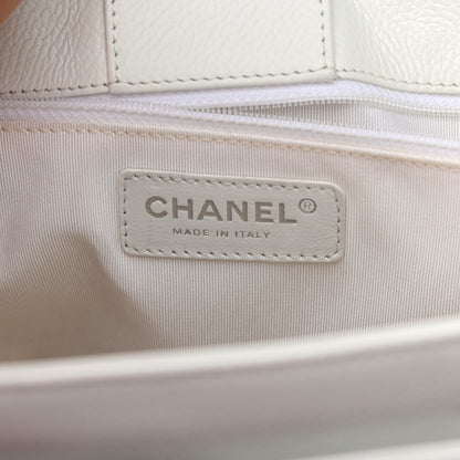 Chanel Calfskin Cerf Executive Shopper Tote White 6 of 12