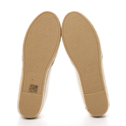 Saint Laurent Canvas Nappa Elba Light Logo Embroidered Espadrilles 39 Panna 5 of 8