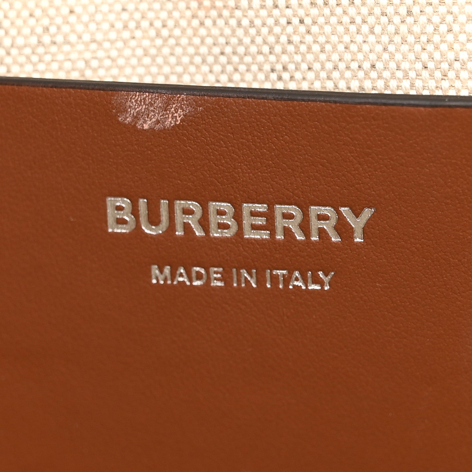 Burberry Canvas Smooth Calfskin Medium Two Tone Freya Tote Black Tan 6 of 18