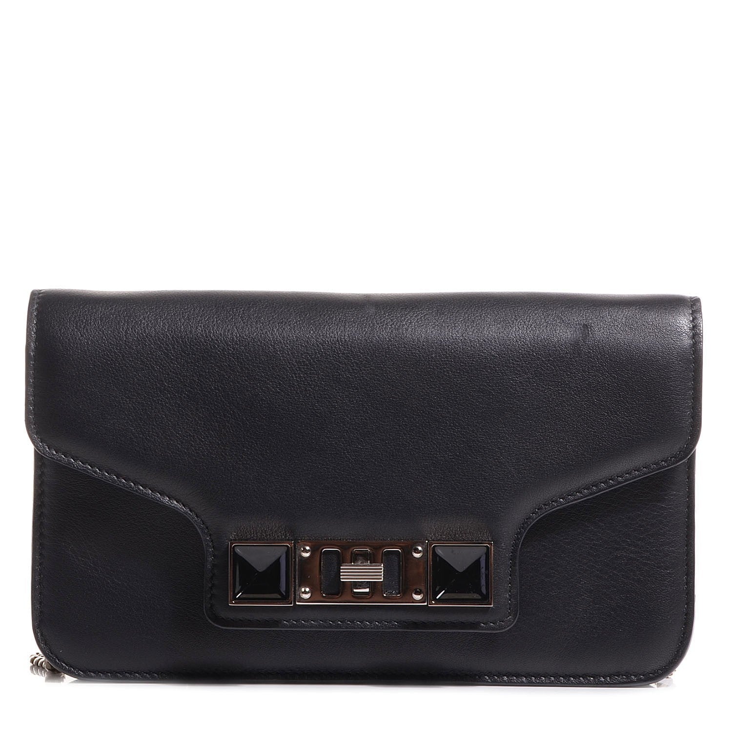 Proenza Schouler Smooth Calfskin PS11 Chain Wallet Black 1 of 6