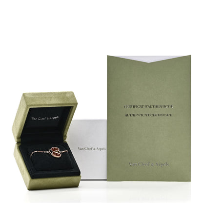 Van Cleef & Arpels 18K Rose Gold Carnelian Onyx Lucky Spring Open Wing Lady Bug Bracelet 5 of 5