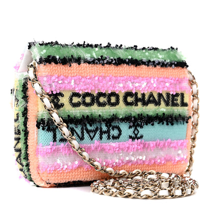 Chanel Sequin COCO Clutch With Chain Multicolor 3 of 12