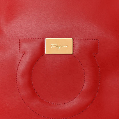 Salvatore Ferragamo Calfskin Medium Gancini Tote Red 8 of 11