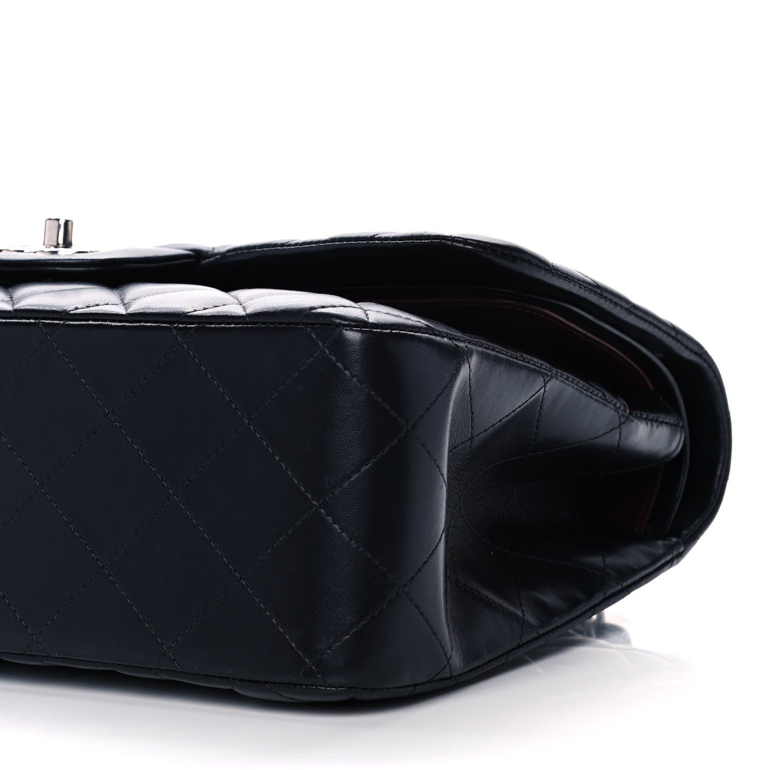 Chanel Lambskin Quilted Jumbo Double Flap Black 9 of 13