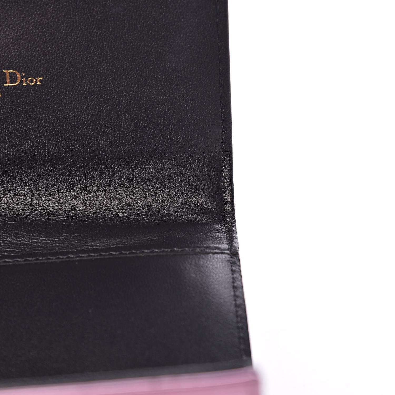 Christian Dior Metallic Patent Micro-Cannage Diorama Elancee Wallet Pink 10 of 12