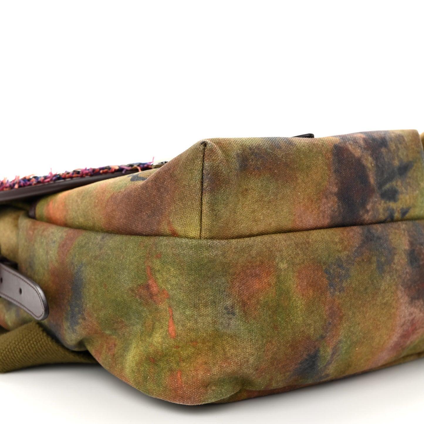 Washed Toile Large Graffiti On The Pavements Messenger Khaki Multicolor