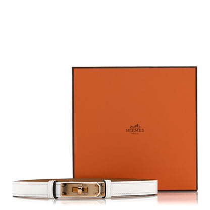 Hermes Epsom Kelly Belt White 4 of 4