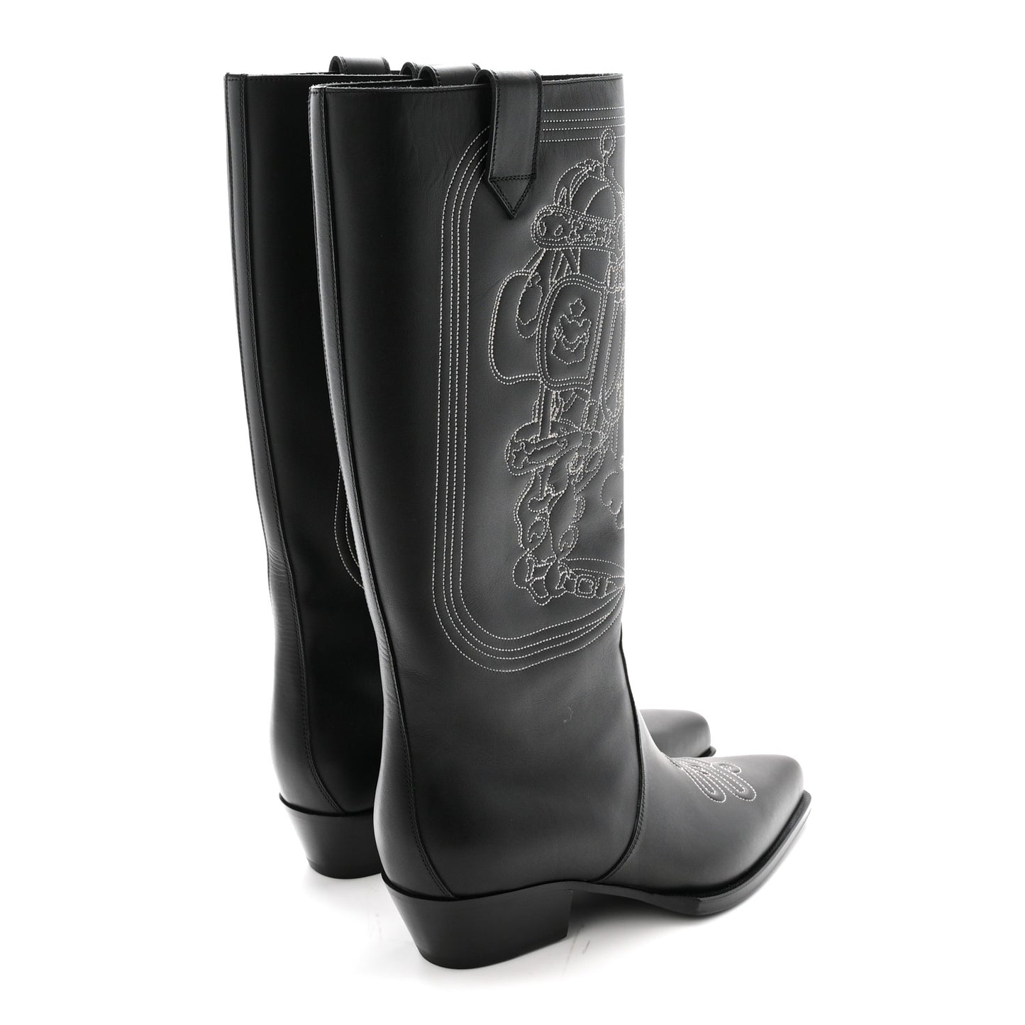 Calfskin Folk 35 Boots 39 Black