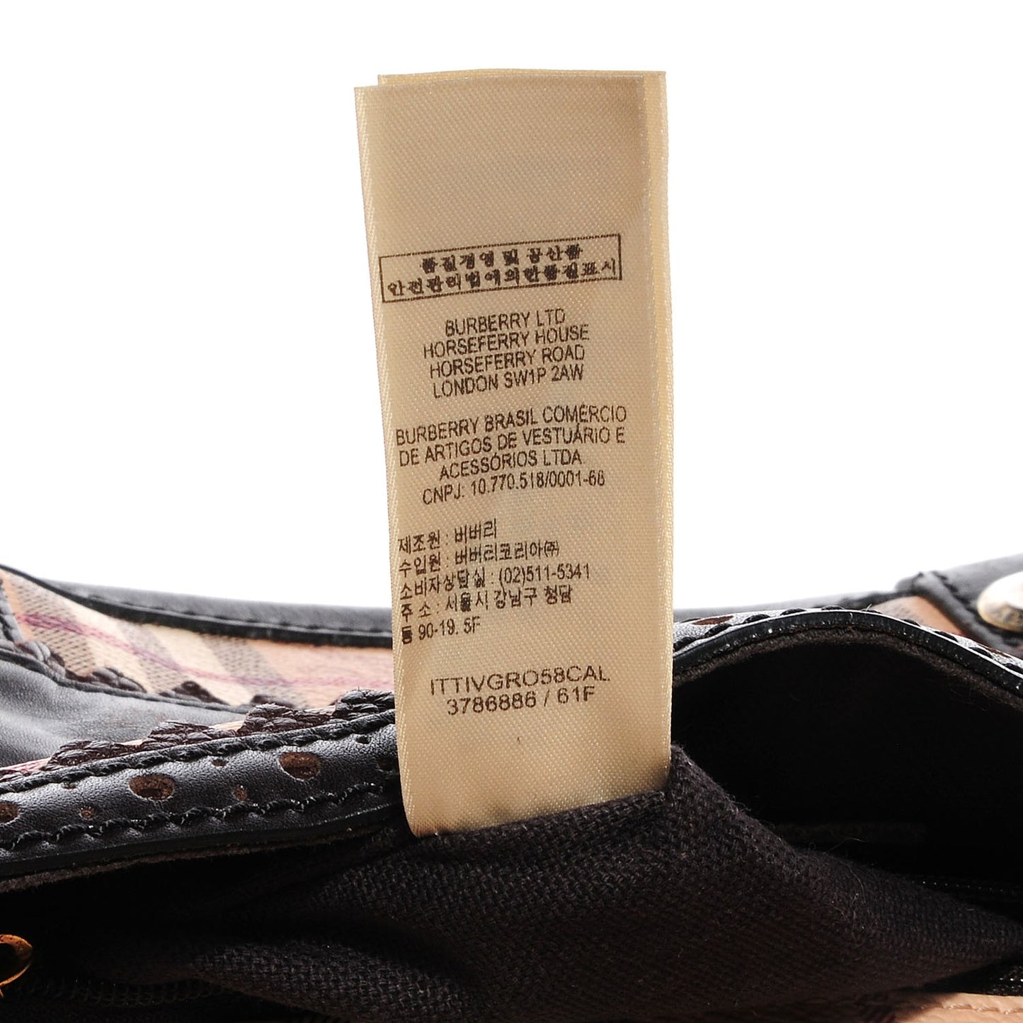 Haymarket Check Satchel Crossbody Bag Chocolate