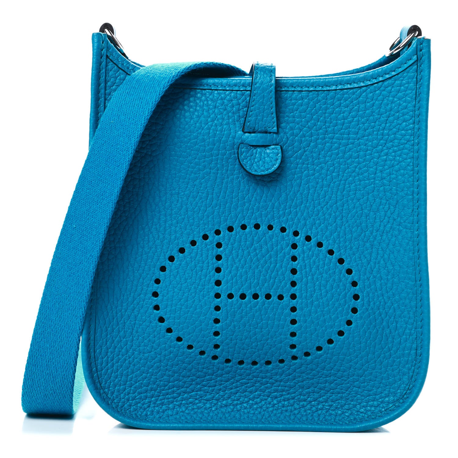 Hermes Taurillon Clemence Evelyne TPM Bleu Frida 1 of 10