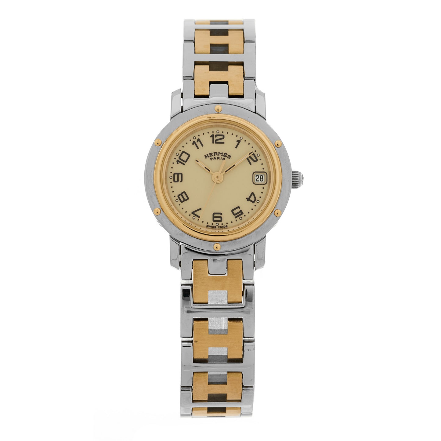 Stainless Steel 24mm Clipper Quartz Watch Gold