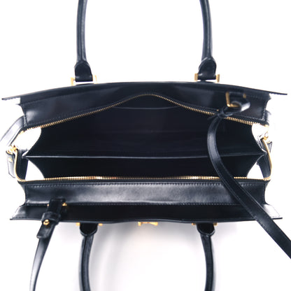 Saint Laurent Shiny Calfskin Medium Uptown Tote Black 5 of 14