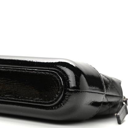 Chanel Patent Goatskin Quilted Small Gabrielle Clutch With Chain Black 11 of 15
