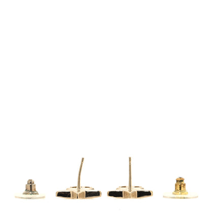Chanel Metal Crystal CC Star Drop Earrings Gold 3 of 5