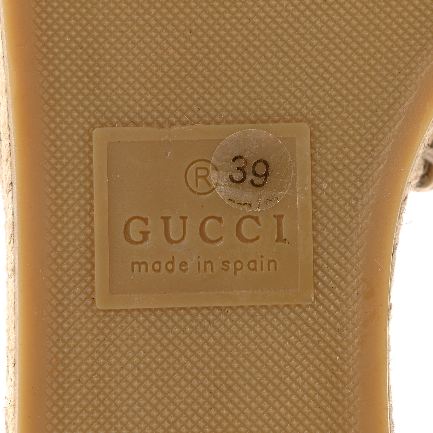 Gucci Straw Elaphe Matelasse GG Marmont Espadrille Slide Sandals 39 Natural Cream Brown 7 of 9