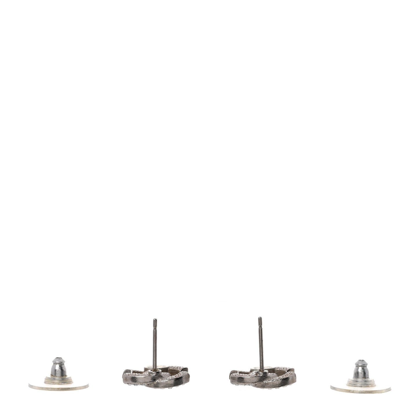 Crystal CC Earrings Silver