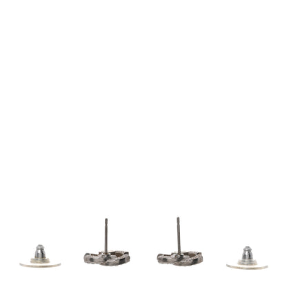 Chanel Crystal CC Earrings Silver 3 of 4