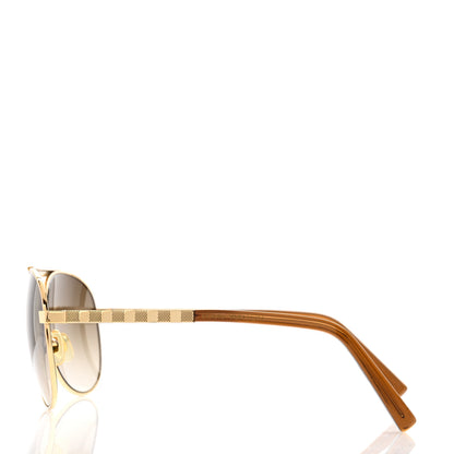 Louis Vuitton Metal Attitude Pilote Sunglasses Z0339U Gold 3 of 7
