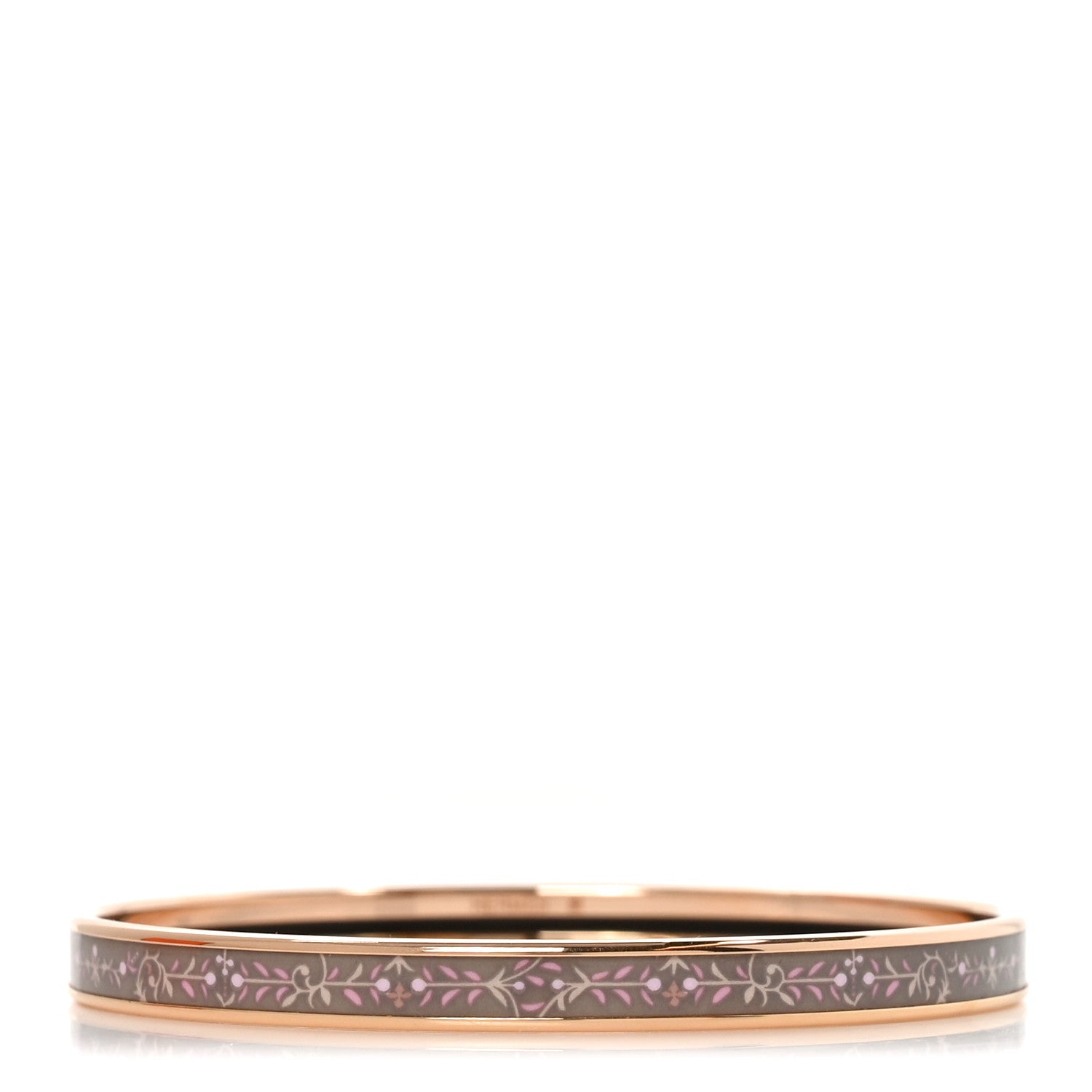 Hermes Enamel Printed Extra Narrow Etriers Bracelet 70 Aube 1 of 6