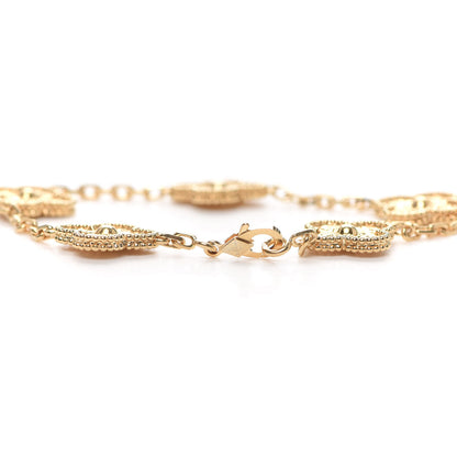 Van Cleef & Arpels 18K Yellow Gold 5 Motifs Vintage Alhambra Bracelet 4 of 7