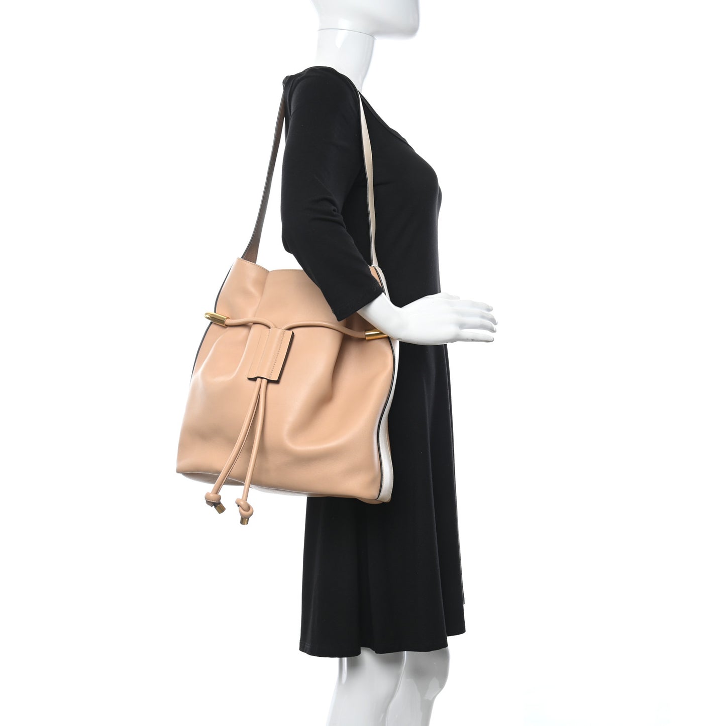 Calfskin Medium Emma Drawstring Bag Blush Nude