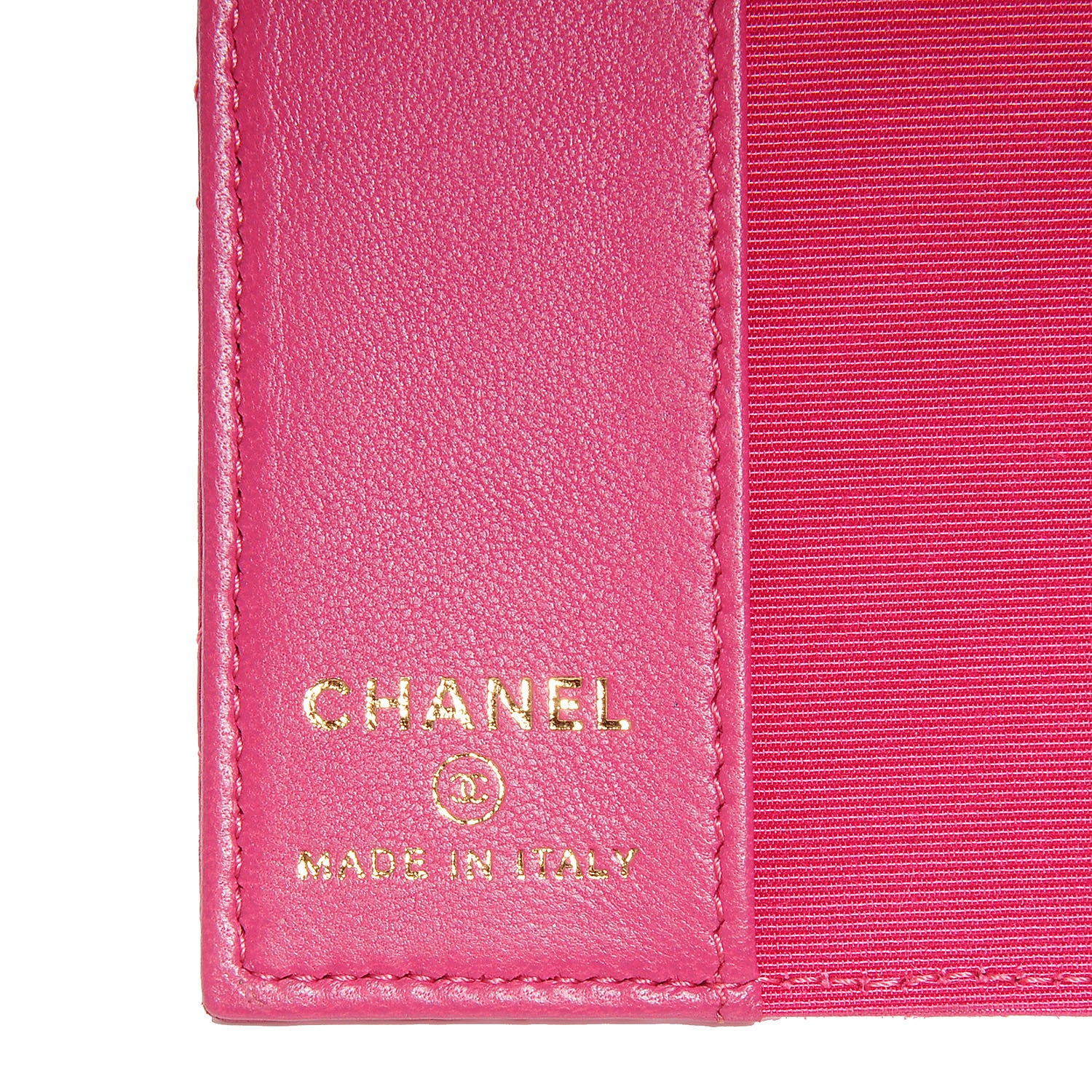 Chanel Lambskin Quilted Passport Holder Fuchsia 5 of 7