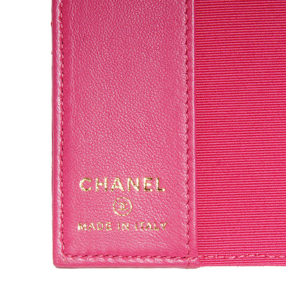 Chanel Lambskin Quilted Passport Holder Fuchsia 5 of 7