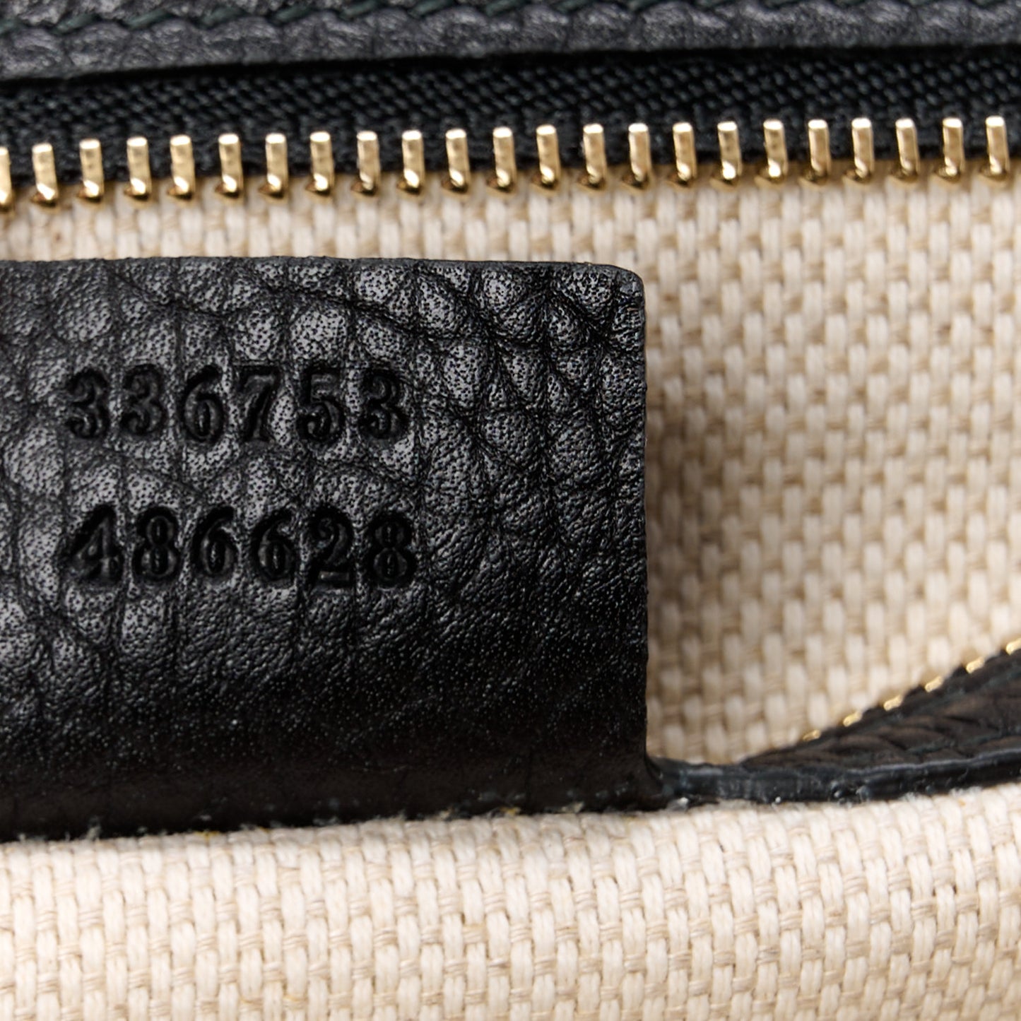 Pebbled Calfskin Medium Soho Clutch Black