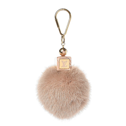 Louis Vuitton Mink Fur Fluffy Bag Charm Blush 1 of 3
