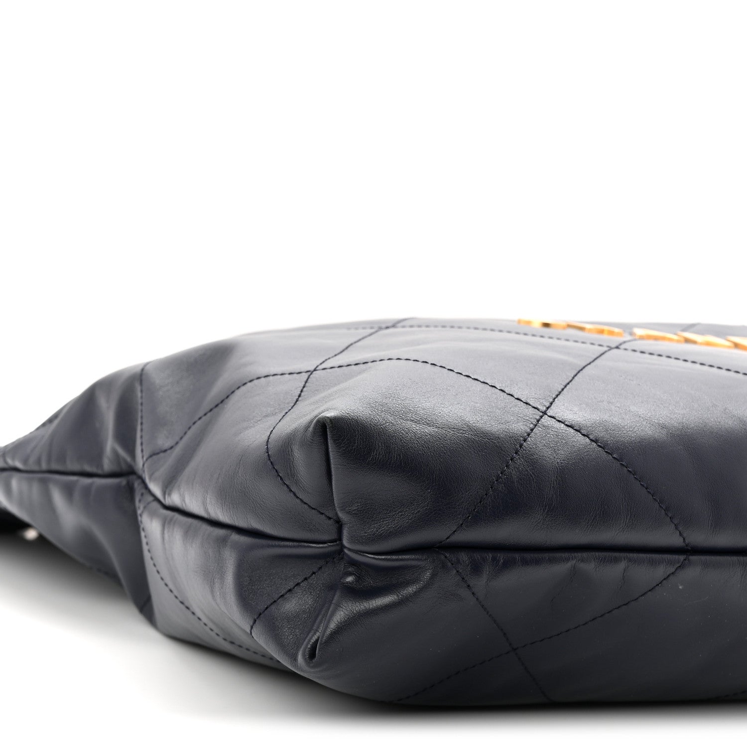 Chanel Shiny Calfskin Quilted Chanel 22 Navy Blue 10 of 11