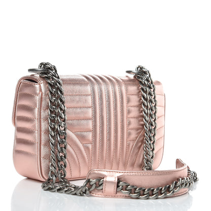 Prada Nappa Impunture Diagramme Small Chain Flap Shoulder Bag Rosa Mordore 3 of 11