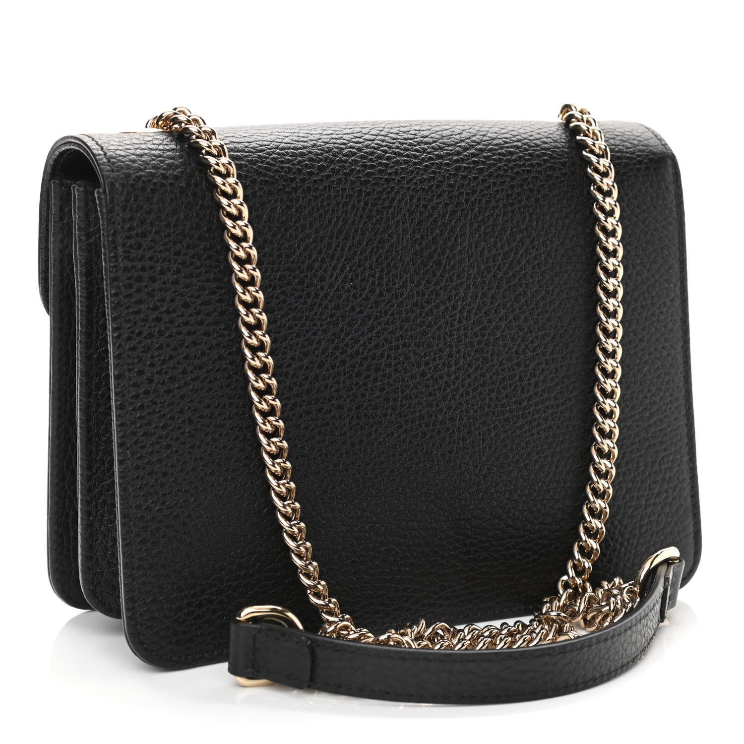 Gucci Dollar Calfskin Small Interlocking G Shoulder Bag Black 3 of 11