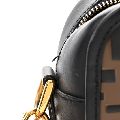 Fendi Vitello Century F is Fendi Bi-Color FF 1974 Embossed Camera Case Maya Black 12 of 17