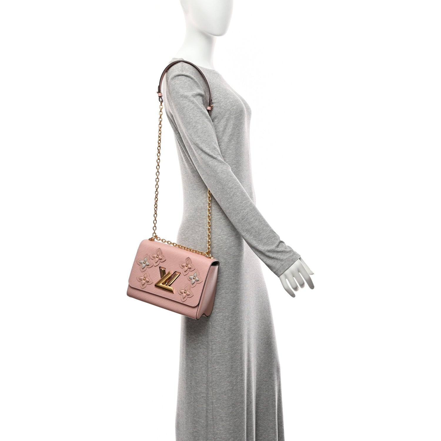 Louis Vuitton Epi Couture’s Flower Twist Shoulder Bag MM Rose Ballerine 2 of 11
