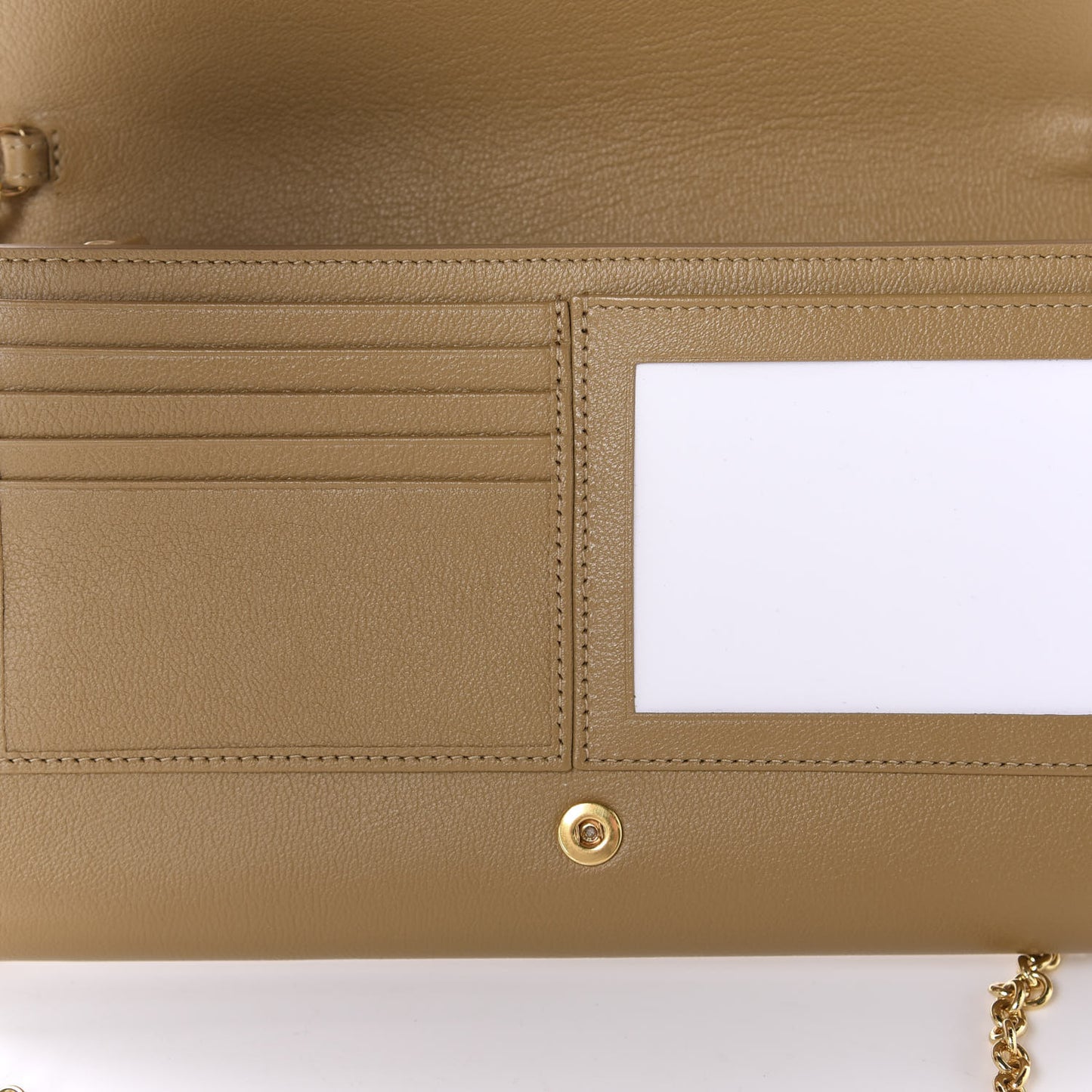 Calfskin Belle de Jour Chain Clutch Beige