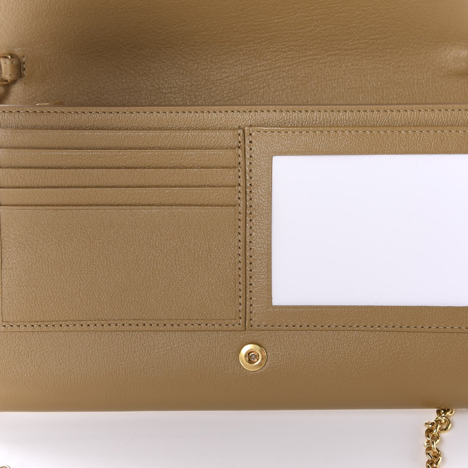 Saint Laurent Calfskin Belle de Jour Chain Clutch Beige 6 of 12