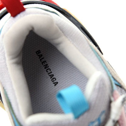 Balenciaga Fabric Mesh Womens Triple S Sneakers 38 White Blue Pink 8 of 10