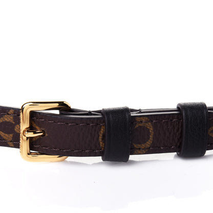 Louis Vuitton Calfskin Monogram Marignan Adjustable Shoulder Strap Black 3 of 4