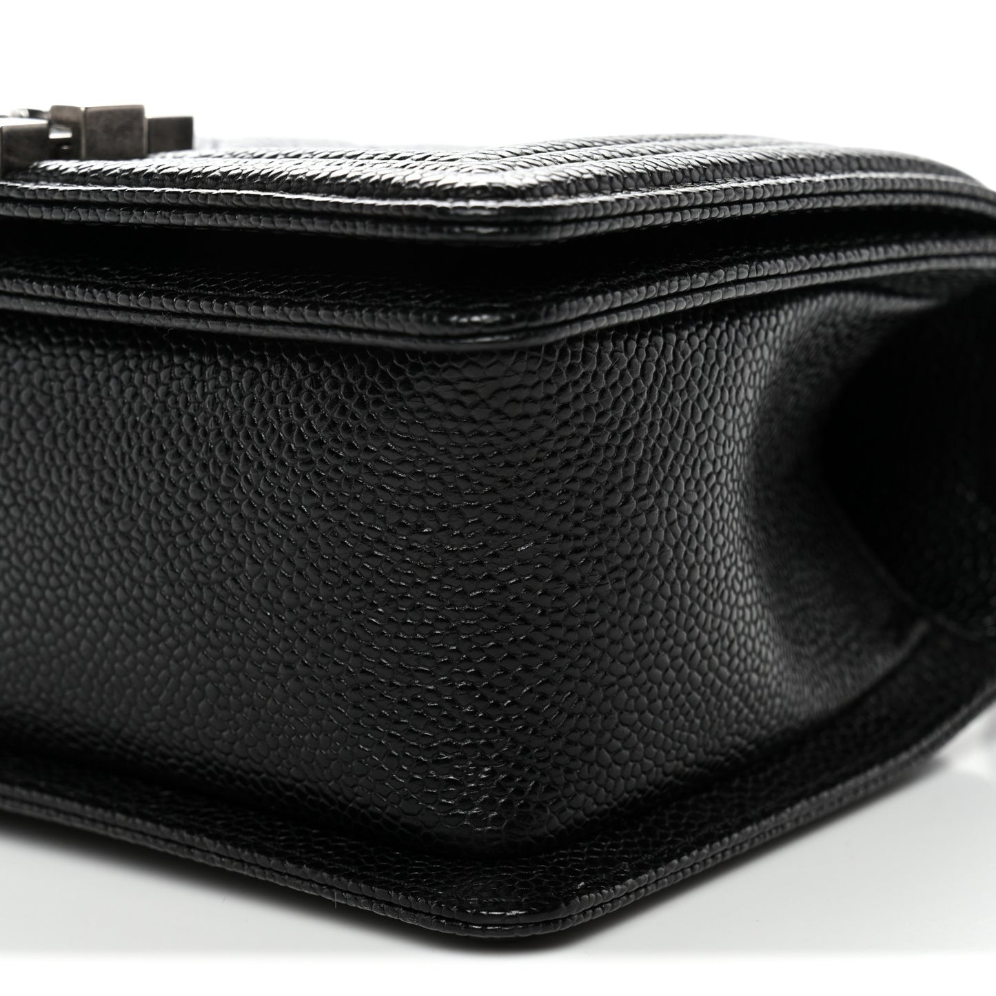 Caviar Quilted Small Boy Flap Black