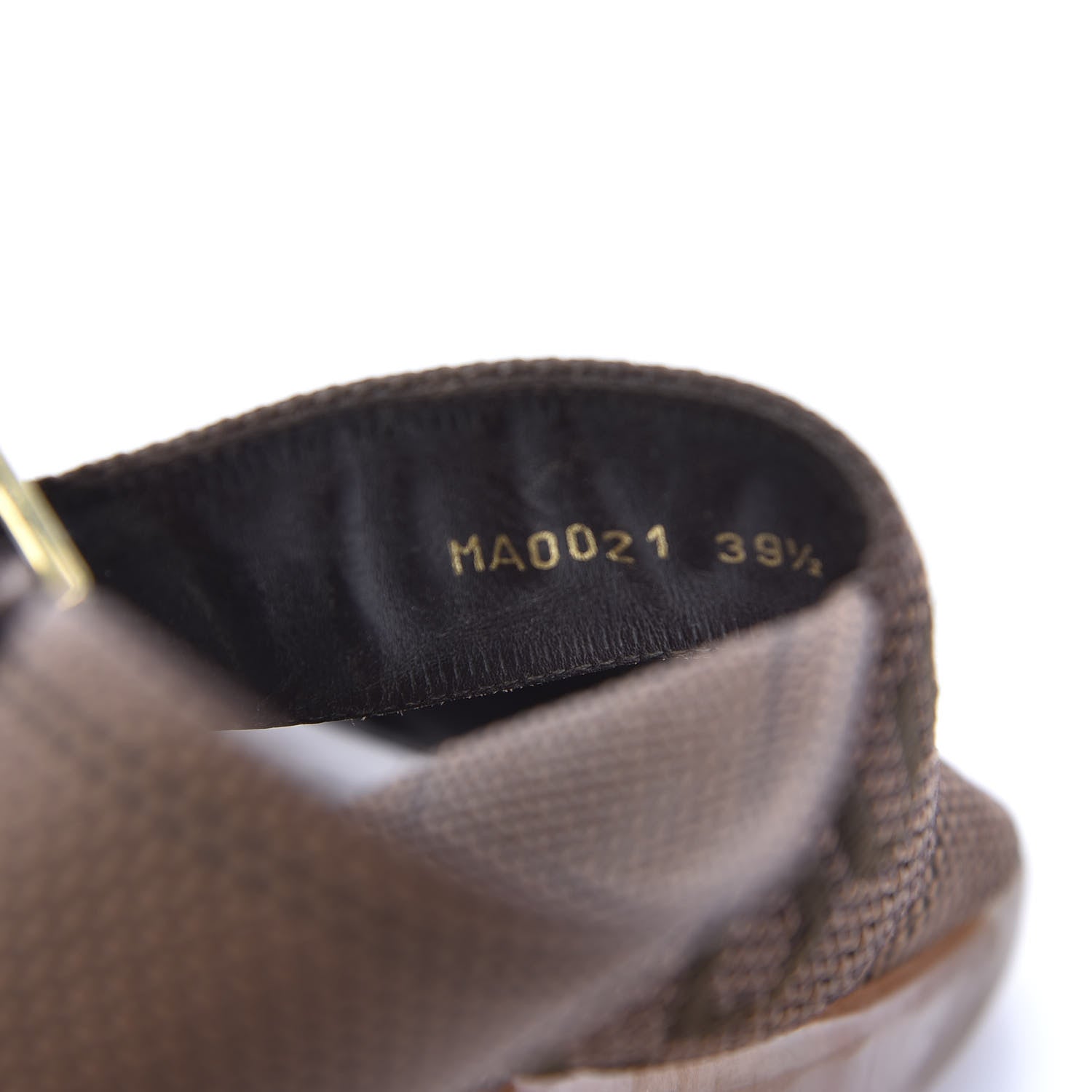Louis Vuitton Nylon Platform Flat Sandals 39.5 Brown 9 of 10