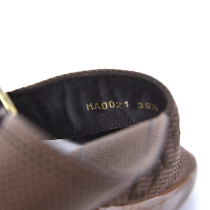 Louis Vuitton Nylon Platform Flat Sandals 39.5 Brown 9 of 10