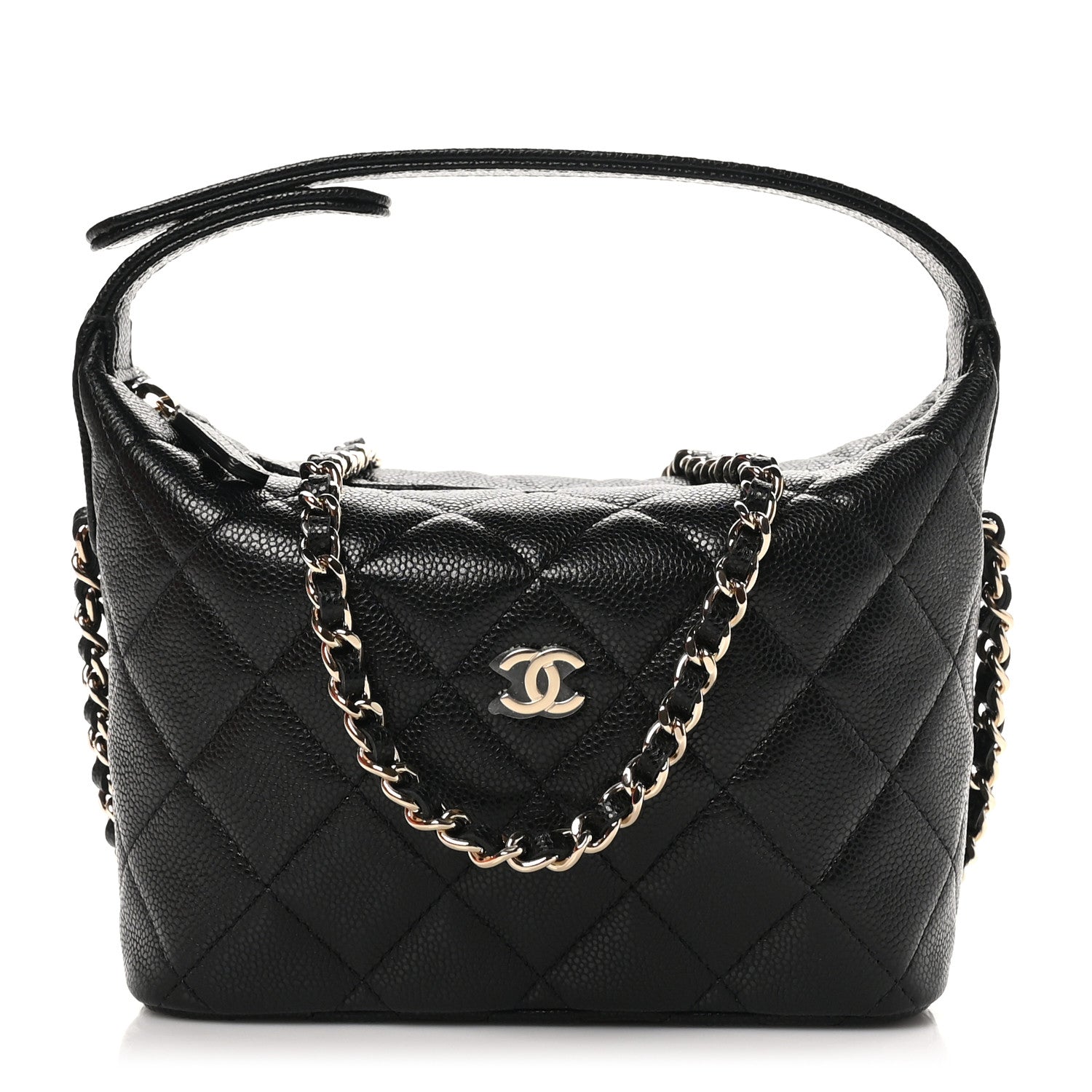 Chanel Caviar Quilted Hobo Clutch With Chain Black Clutch With Chain Black 1 of 10