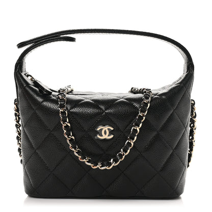 Chanel Caviar Quilted Hobo Clutch With Chain Black Clutch With Chain Black 1 of 10