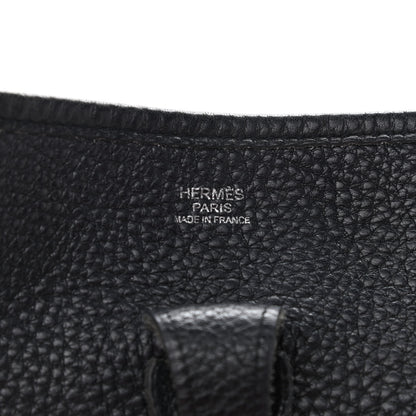 Hermes Taurillon Clemence Evelyne II PM Black 6 of 9