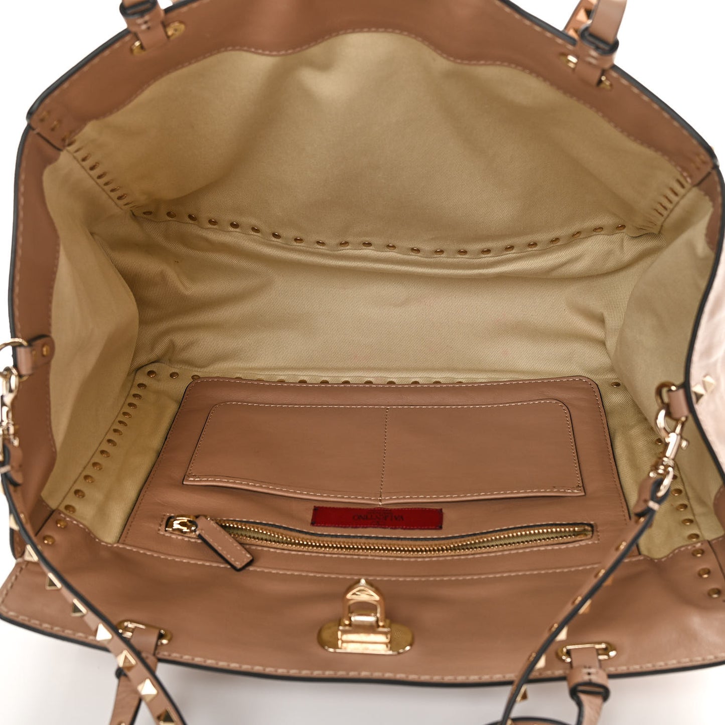 Vitello Medium Rockstud Tote Alpaca