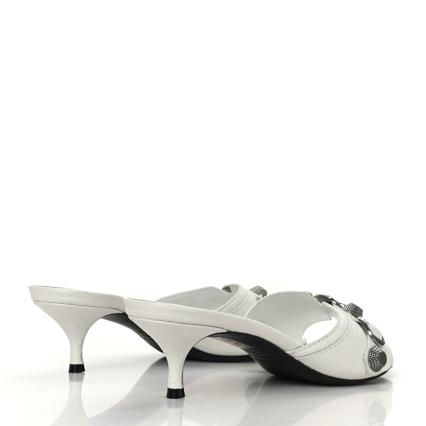 Agneau Arena Cagole 50mm Slide Sandals 36.5 Optic White