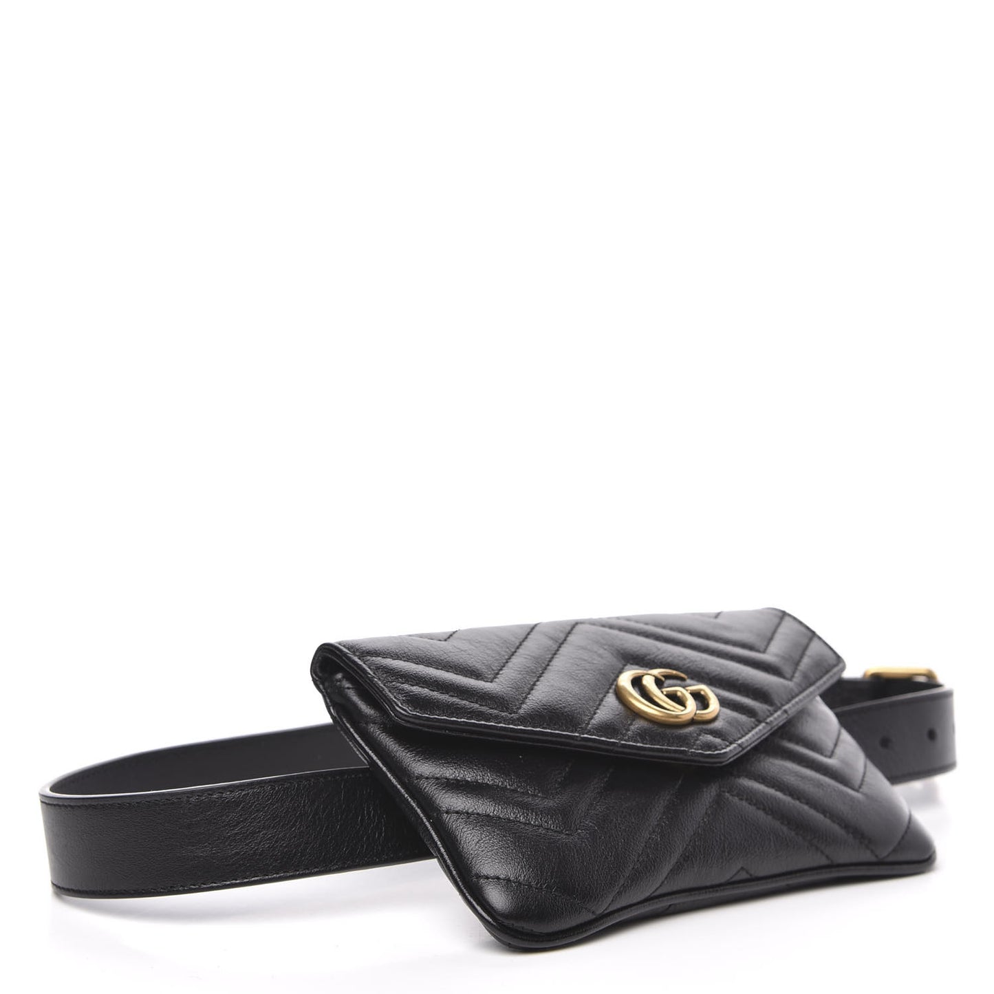 Calfskin Matelasse GG Marmont 2.0 Multi Belt Bag 85 34 Black