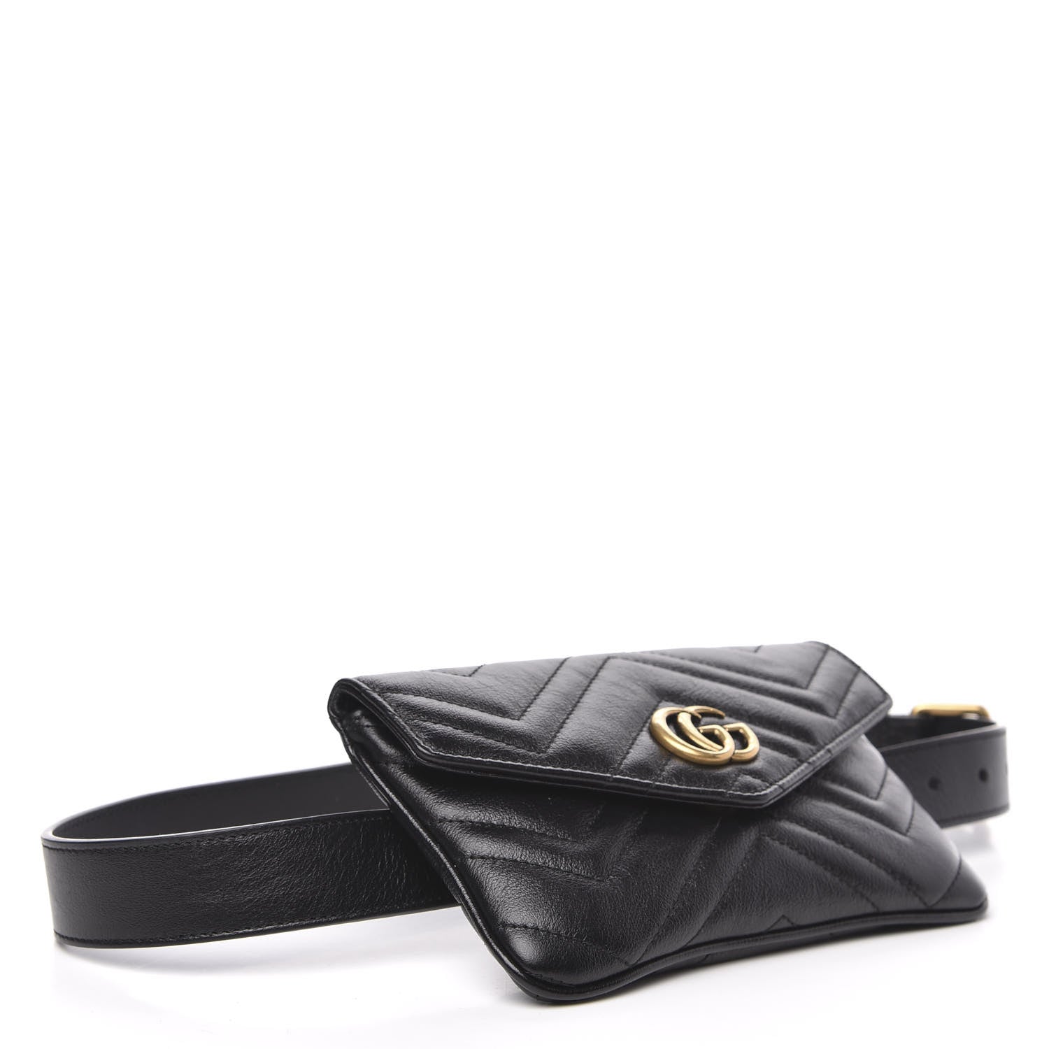 Gucci Calfskin Matelasse GG Marmont 2.0 Multi Belt Bag 85 34 Black 4 of 10