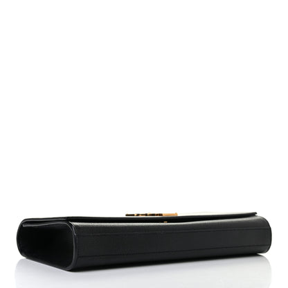 Saint Laurent Grain De Poudre Monogram Cassandre Clutch Black 7 of 15