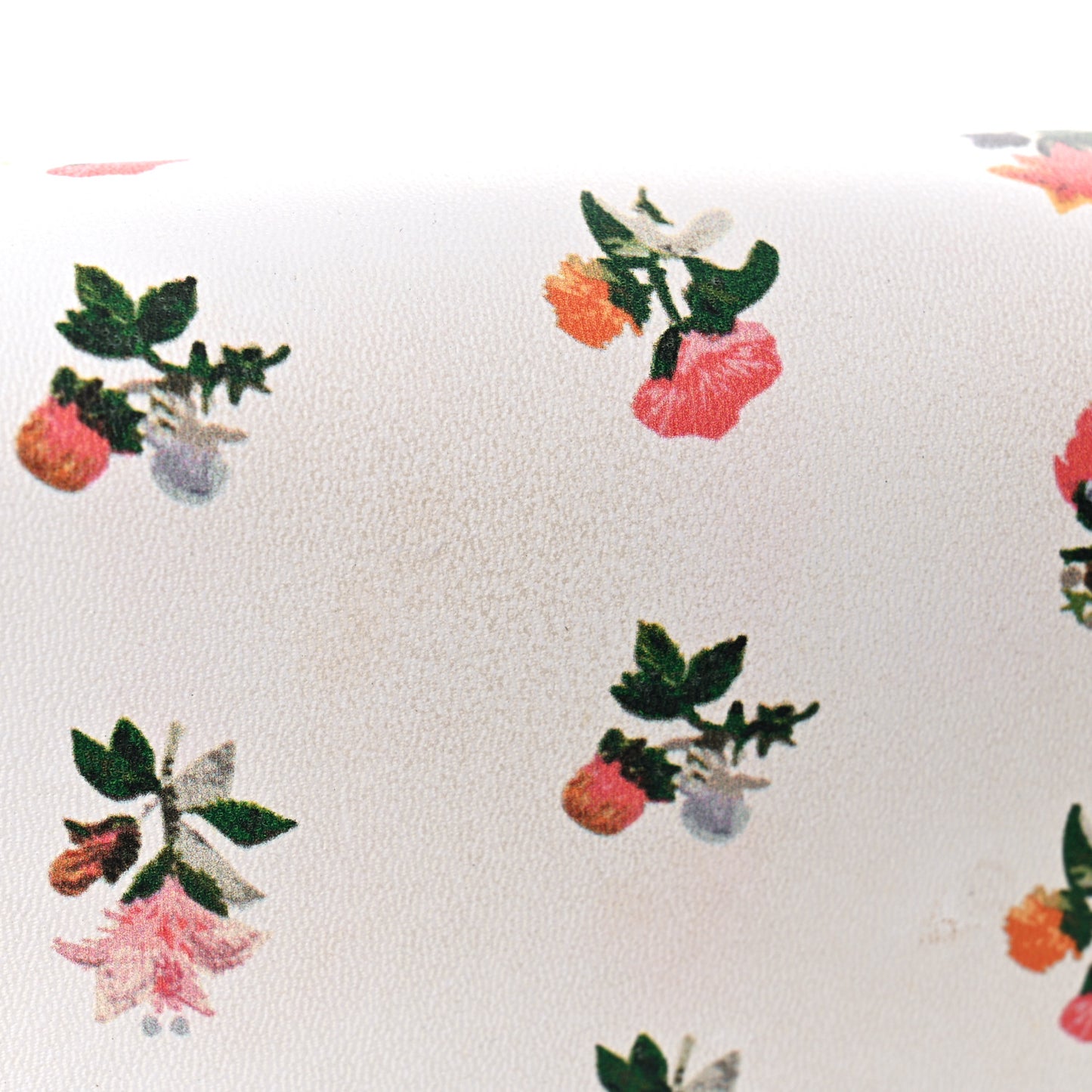 Calfskin Prairie Flower Printed Small Classic Monogram Kate Satchel White